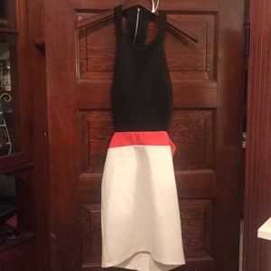 Multi colored cut out going out dress